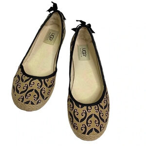 UGG Black and Tan Espadrilles